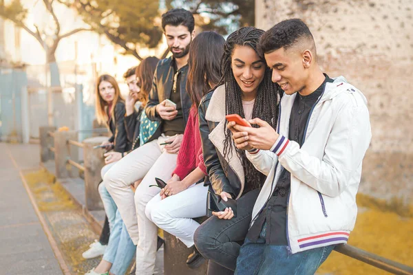 Group Generation Multiracial People Chatting Together Relaxing Park Having Good — Stock Photo, Image