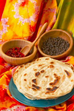 Indyjski chleb płaskie i 