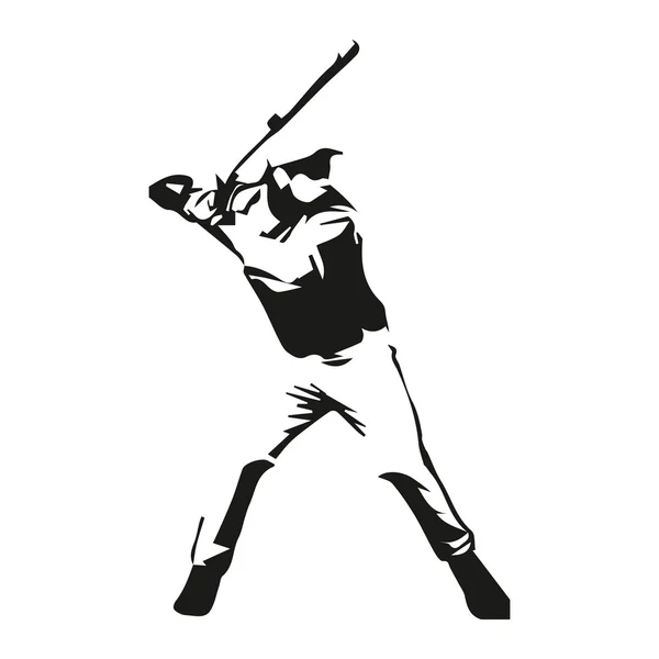 Giocatore di baseball vettore isolato illustrazione — Vettoriale Stock