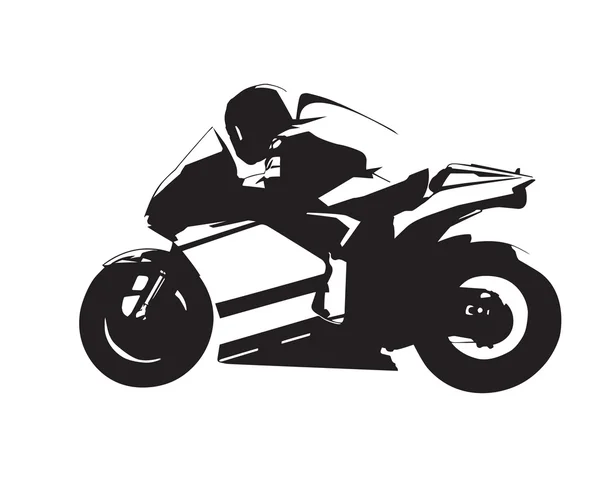 Motorcycle vector illustration, abstract isolated road motorbike — Stock Vector