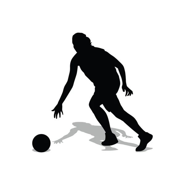 Une joueuse de basket. Garde-point dribblant. Cours, sha. — Image vectorielle