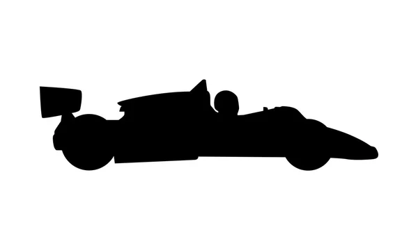 Ancienne silhouette vectorielle de voiture formule — Image vectorielle