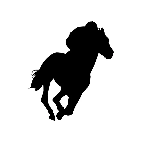 Silhouette vectorielle de courses de chevaux — Image vectorielle