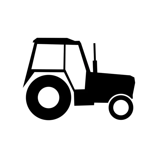 Traktor wektor ikona. Piktogram ciągnika, widok z boku — Wektor stockowy