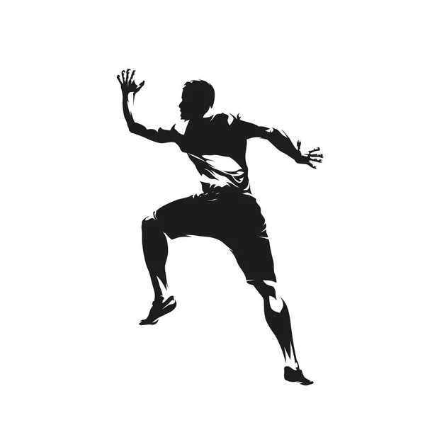 屋内ボルダリング 絶縁ベクトルシルエット インクの描画 クライミングスポーツ — ストックベクタ