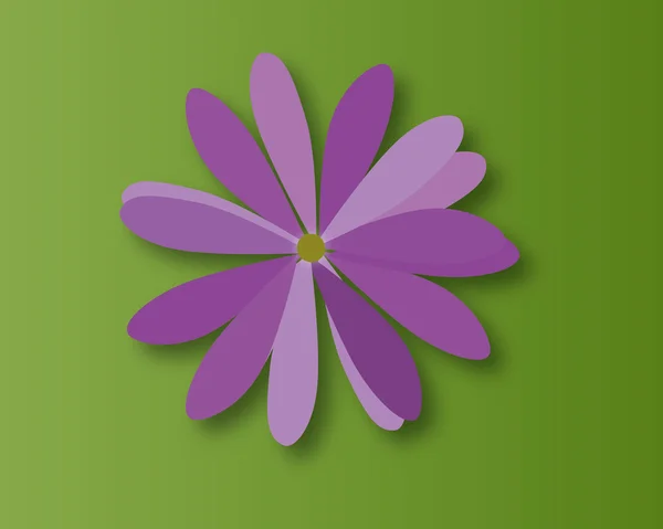 vector illustration of purple flowers on green background