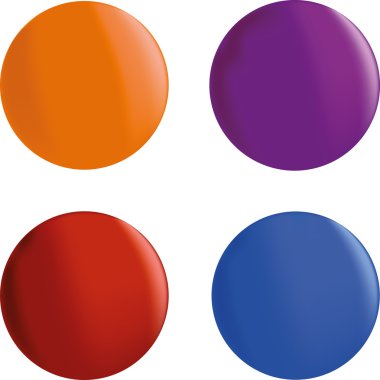 dört renkli ışıklı plastik top seti