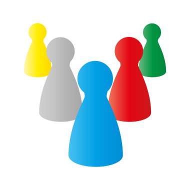 Vektör çizim rakamlar masa oyunları oynamak için