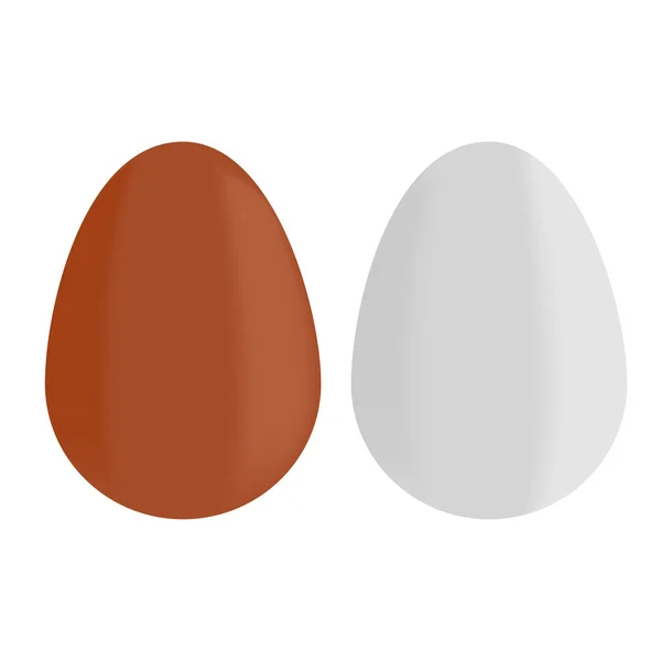 Two vector eggs. One light, the other dark — Stock Vector