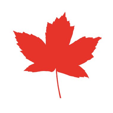 Turuncu izole vektör akçaağaç yaprağı