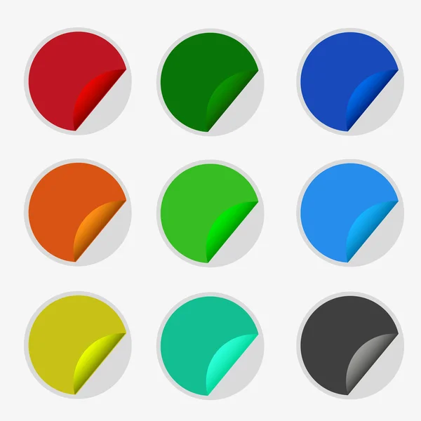 Set di adesivi vettori colorati — Vettoriale Stock