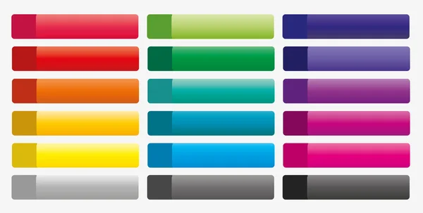 Ensemble de boutons colorés pour le web — Image vectorielle