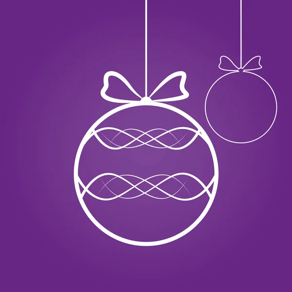 Vánoční dekorace na fialovém pozadí abstraktní — Stockový vektor