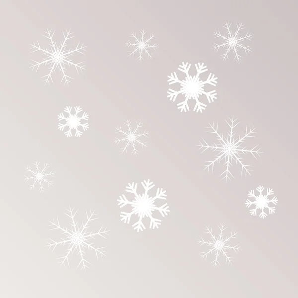 Fondo de luz vectorial con copos de nieve — Vector de stock