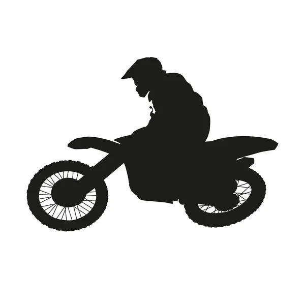 Freestyle motocross. Vector silhouette — Stock Vector