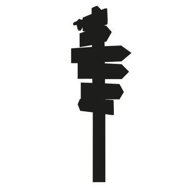 İzole tabelasını siluet vektör