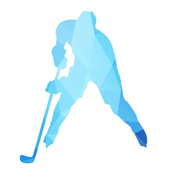 Abstract vector hockey player — Stock Vector