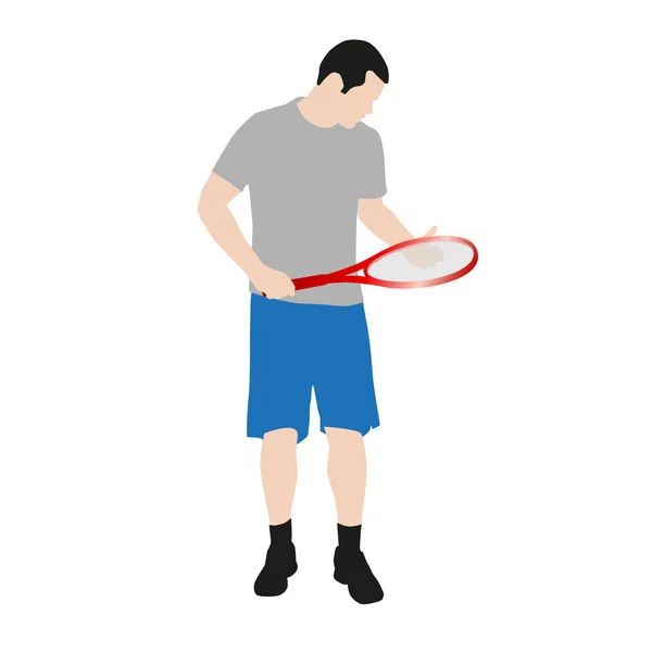 Vector drawing tennis players — Stock Vector