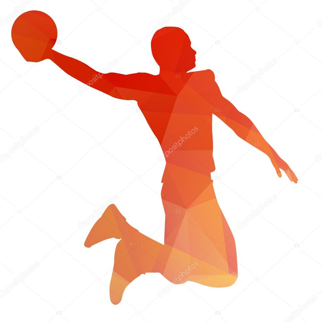 Orange abstract basketball player Stock Vector Image by ©msanca 63521661