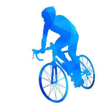 Abstract vector cyclist clipart