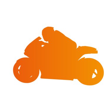 Moto yarışçısı siluet