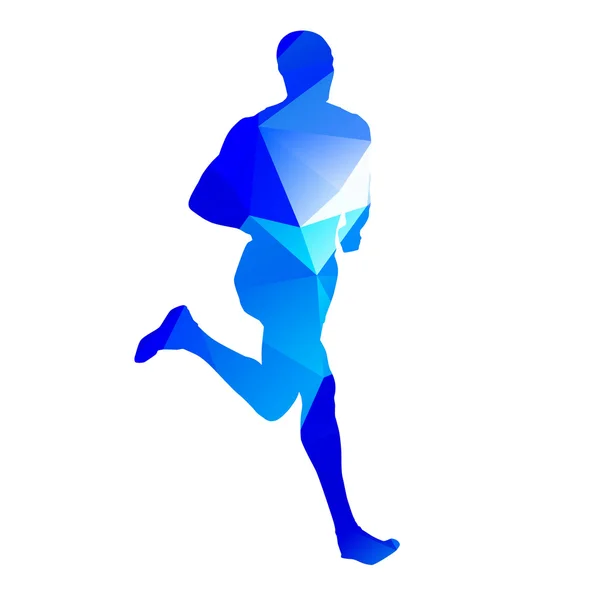 Correndo homem silhueta abstrata —  Vetores de Stock