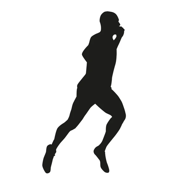 Vector runner silhouette — Stock Vector