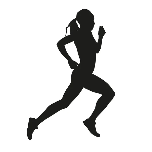 Mujer corriendo — Vector de stock