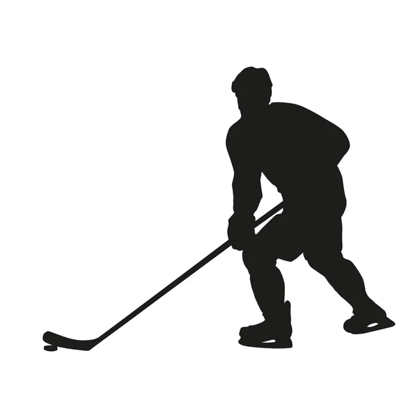 Hockey-speler. Vector silhouet — Stockvector