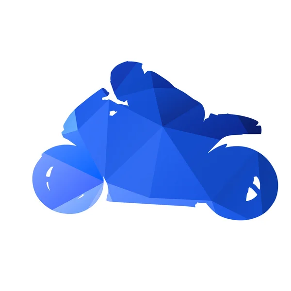 Анотація геометричних мотоциклів гонщик — стоковий вектор