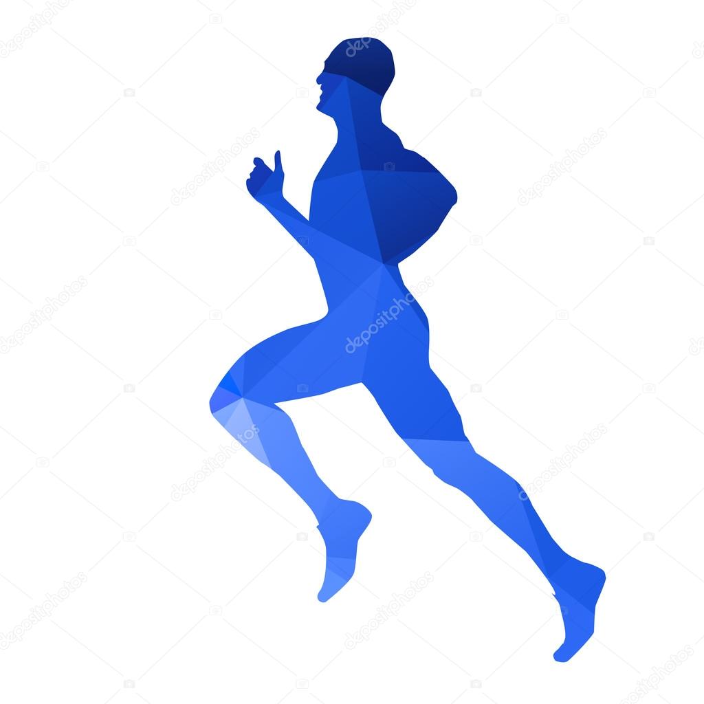 Abstract runner silhouette