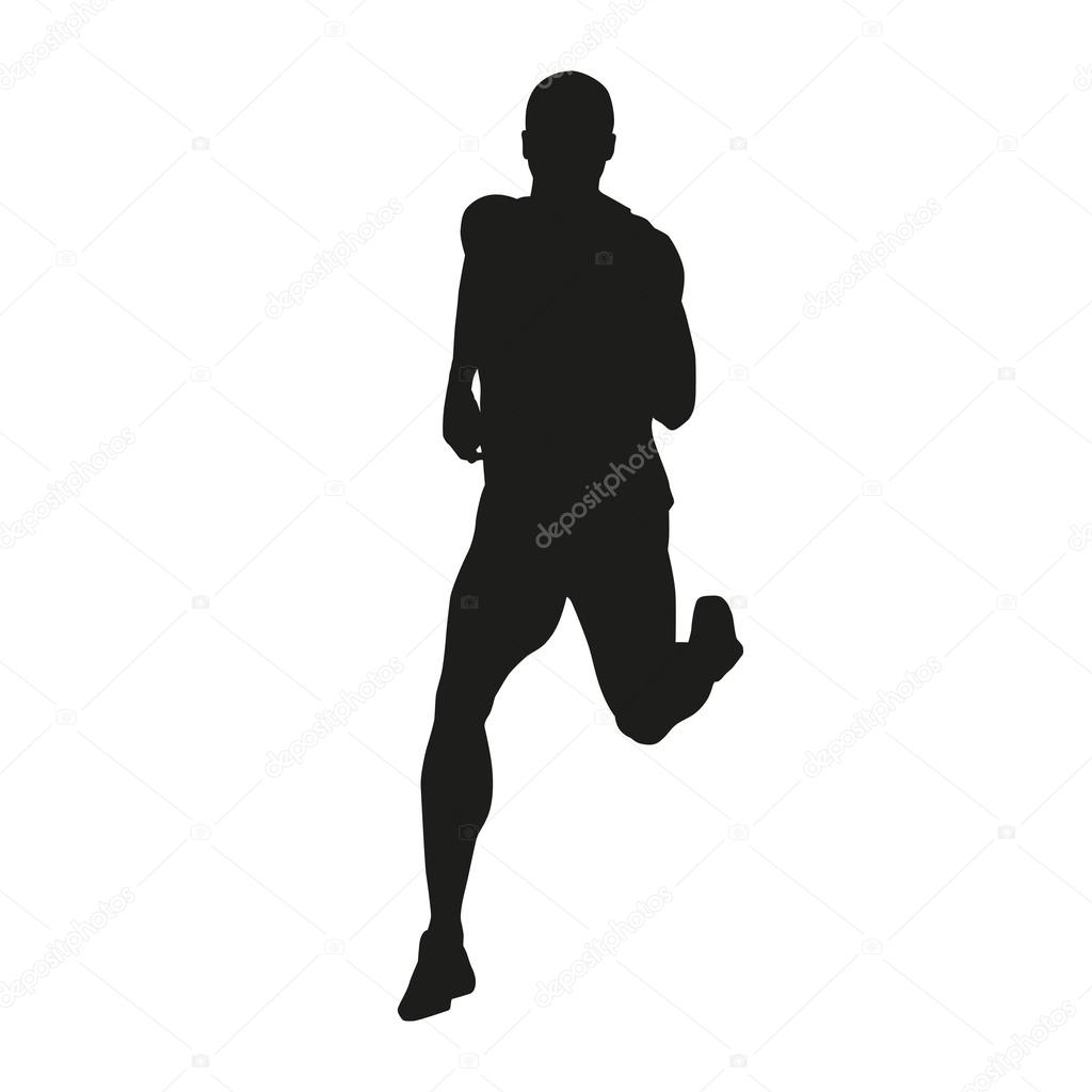 Vector runner silhouette