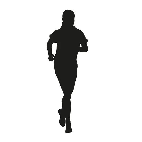 Young running woman — Stock Vector