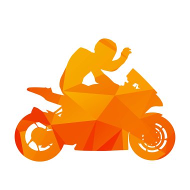 Soyut motosiklet kızdırma. Üçgen tasarım