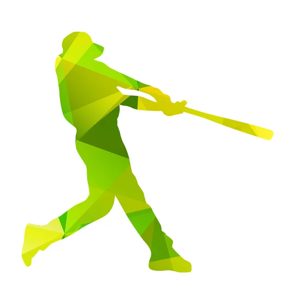 Abstract baseball player silhouette — Stock Vector