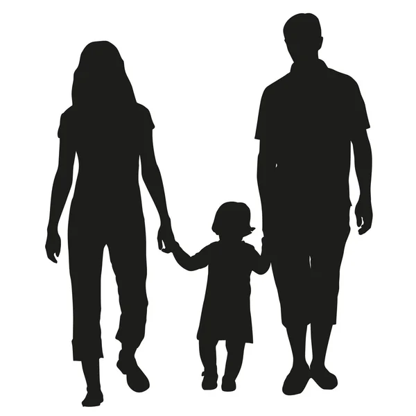 Οικογενειακή διάνυσμα σιλουέτα — Διανυσματικό Αρχείο
