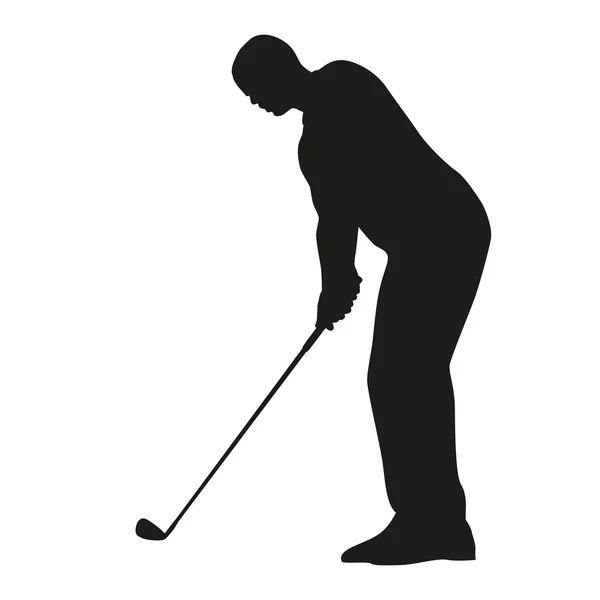 Vector golfer silhouette — Stock Vector