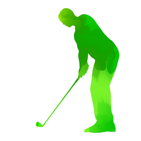 Jugador de golf verde abstracto — Vector de stock