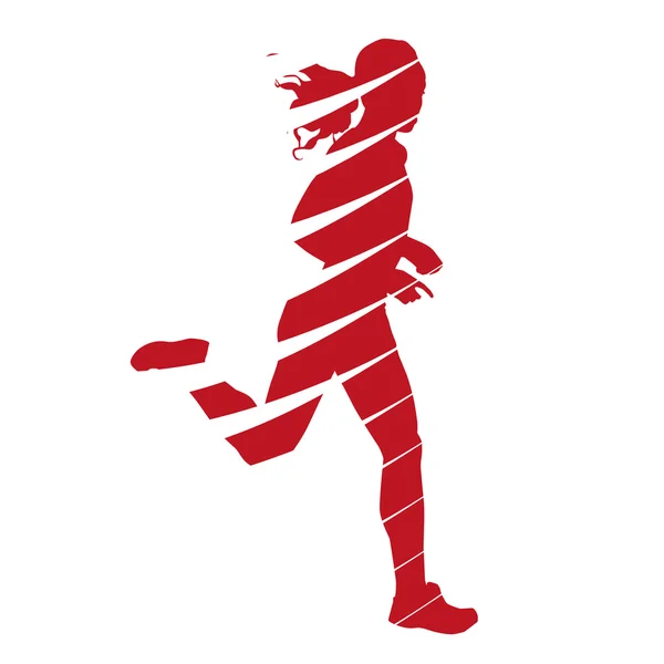 Mujer corriendo abstracta — Vector de stock