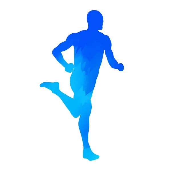 Silhouette abstraite de coureur — Image vectorielle