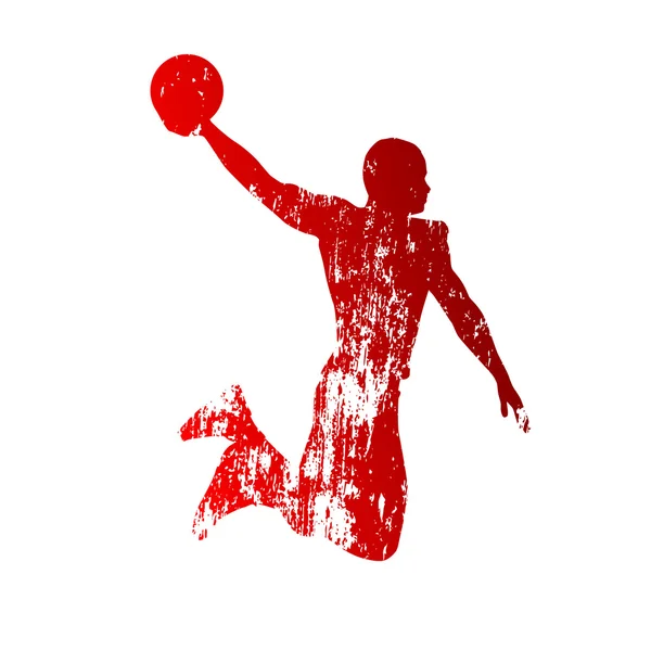 Joueur de basket grunge — Image vectorielle