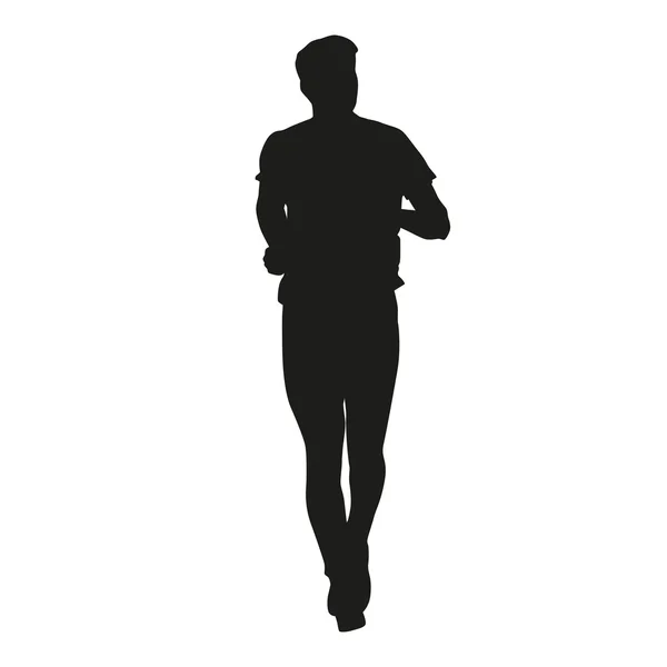 Hombre corriendo silueta — Vector de stock