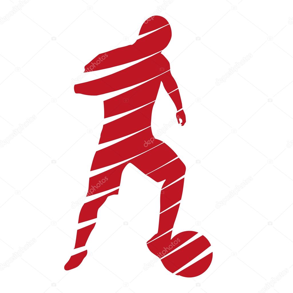 Abstract football player