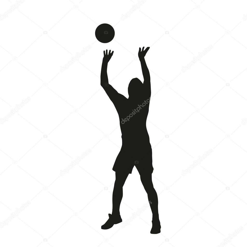 Download Volleyball player silhouette — Stock Vector © msanca #68463005