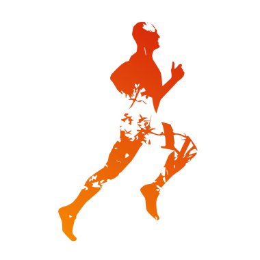 Soyut grungy vektör runner