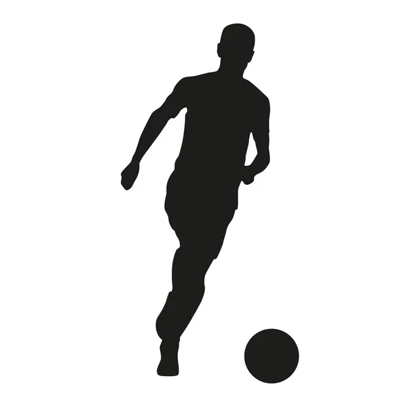 Silueta de un jugador de fútbol — Vector de stock