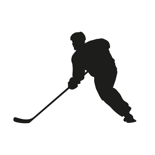 Hokejový brankář. Vektorové siluetu — Stockový vektor