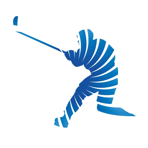 Giocatore astratto di hockey su ghiaccio vettoriale — Vettoriale Stock