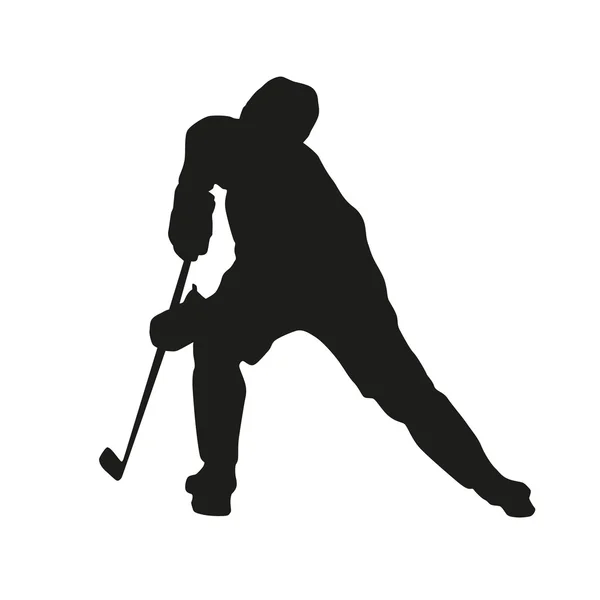 Silhouette vettoriale giocatore di hockey — Vettoriale Stock