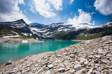 Alps Weissee turkuaz dağ gölü